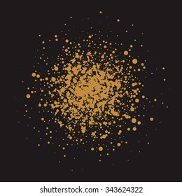 Paint Splash Spray. Abstract Blot of Dots. Explosion of Circles. Design element. Vector Illustration.