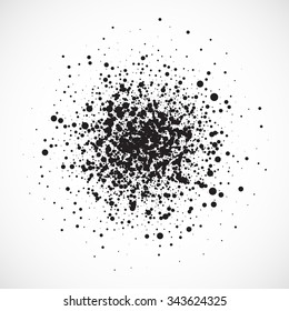 Paint Splash Spray. Abstract Blot of Dots. Explosion of Circles. Design element. Vector Illustration.