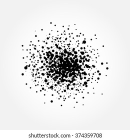 Paint Splash Spray. Abstract Blot of Dots. Explosion of Circles. Design element. Vector Illustration.