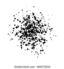 Paint Splash Spray. Abstract Blot of Dots. Explosion of Circles. Design element. Vector Illustration.