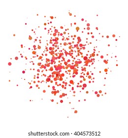 Paint Splash Spray. Abstract Blot of Dots. Explosion of Circles. Design element. Vector Illustration.