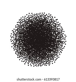 Paint Splash Spray. Abstract Blot of Dots. Explosion of Circles Design Element.