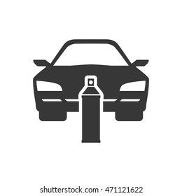 paint splash tool repair car automobile silhouette icon. Flat and Isolated design. Vector illustration