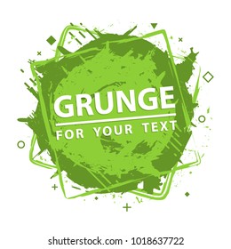 Paint splash. Vector abstract background with ink brush strokes and geometrical figure . Grunge border. Vector colorful paint splashes. Grunge frame with space for your text.
