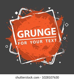 Paint splash. Vector abstract background with ink brush strokes and geometrical shapes. Grunge background. Vector colorful paint splashes. Grunge frame with space for text.