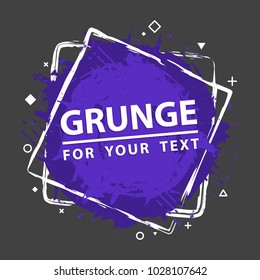 Paint splash. Vector abstract background with ink brush strokes and geometrical shapes. Grunge background. Vector colorful paint splashes. Grunge frame with space for text.