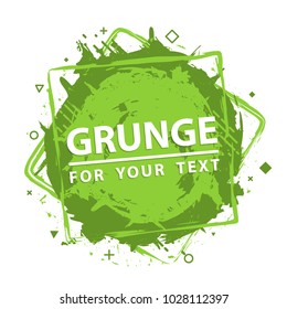 Paint splash. Vector abstract background with ink brush strokes and geometrical shapes. Grunge background. Vector colorful paint splashes. Grunge frame with space for text.