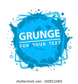 Paint splash. Vector abstract background with ink brush strokes and geometrical shapes. Grunge background. Vector colorful paint splashes. Grunge frame with space for text.