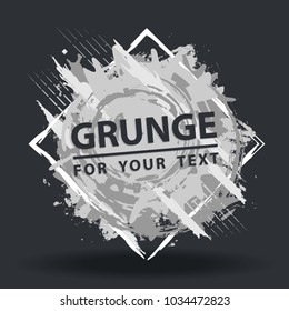Paint splash. Vector abstract background with ink brush strokes and geometrical shapes. Grunge background. Vector colorful paint splashes. Grunge frame with space for text.