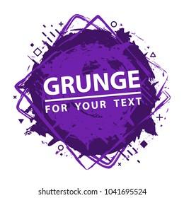 Paint splash. Vector abstract background with ink brush strokes and geometrical shapes. Grunge background. Vector colorful paint splashes. Grunge frame with space for text.