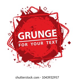 Paint splash. Vector abstract background with ink brush strokes and geometrical shapes. Grunge background. Vector colorful paint splashes. Grunge frame with space for text.