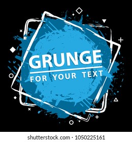 Paint splash. Vector abstract background with ink brush strokes and geometrical shapes. Grunge background. Vector colorful paint splashes. Grunge frame with space for text.