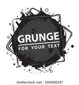 Paint splash. Vector abstract background with ink brush strokes and geometrical shapes. Grunge background. Vector colorful paint splashes. Grunge frame with space for text.