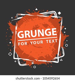 Paint splash. Vector abstract background with ink brush strokes and geometrical shapes. Grunge background. Vector colorful paint splashes. Grunge frame with space for text.
