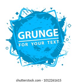 Paint splash. Vector abstract backgrounds with ink brush strokes and geometrical figure . Grunge border. Vector colorful paint splashes. Grunge frame with space for your text.
