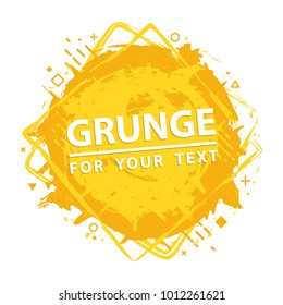 Paint splash. Vector abstract backgrounds with ink brush strokes and geometrical figure . Grunge border. Vector colorful paint splashes. Grunge frame with space for your text.
