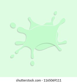 Paint splash vector background with green pastel color