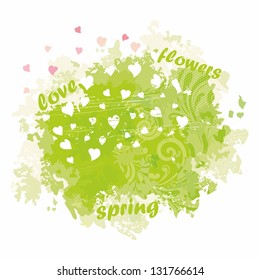 Paint splash. Vector watercolor background. Valentine poster.