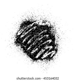  Paint splash zig zag on white background. Vector illustration.