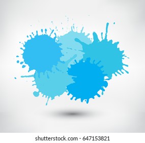 Paint splashes banner.Vector paint splatters.