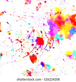 Paint splashes. Colorful seamless background texture