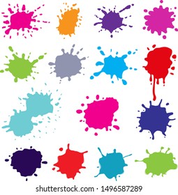 Paint splashes set for design use