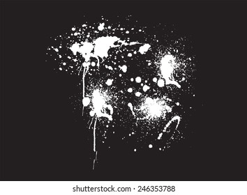 Paint splashes set.Splatters set for design use.