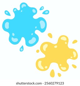 Paint splashes. Vector simple illustration