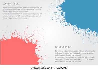 Paint splat background. Paint splashes banner. Vector illustration.