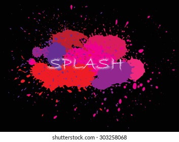 Paint splat background.Paint splashes for design use.Vector illustration.