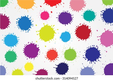 Paint splat background.Paint splashes pattern.Abstract vector illustration.