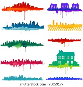 Paint splat city design