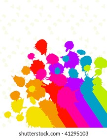 Paint Splat Rainbow Background