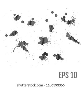 Paint splat set. Paint splashes set for design use. Abstract vector illustration. 