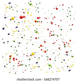 Paint splat set. Paint splashes set for design use. Abstract vector illustration. Abstract watercolor paint splash. Pollock paint splash. Colorful rainbow splashes texture. Contemporary art.