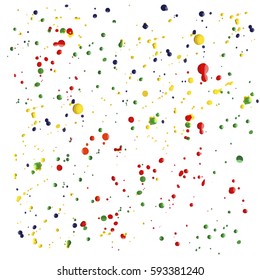 Paint Splat Set. Paint Splashes Set For Design Use. Abstract Vector Illustration. Abstract Watercolor Paint Splash. Pollock Paint Splash. Colorful Rainbow Splashes Texture. Contemporary Art.