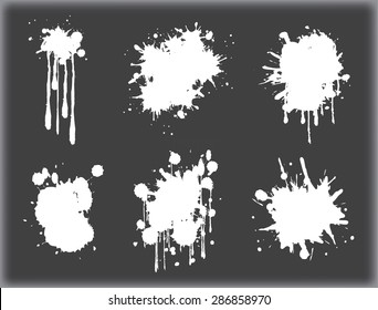 Paint Splat Set.Paint Splashes For Design Use.Abstract Vector Illustration.