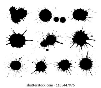 Paint splat set.Paint splashes set for design use.Vector.