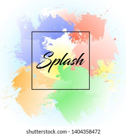 Paint splat set.Paint splashes set for design use.Abstract vector illustration. 2019