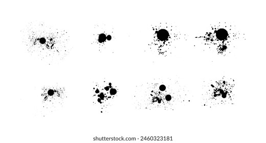 Paint splat set.Paint splashes set for design use.Abstrakte Vektorillustration.