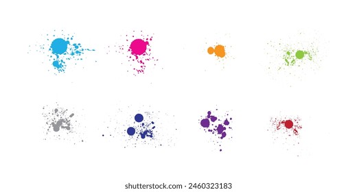 Paint splat set.Paint splashes set for design use.Abstrakte Vektorillustration.