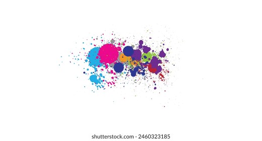 Paint splat set.Paint splashes set for design use.Abstract vector illustration.