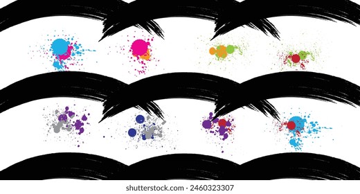 Paint splat set.Paint splashes set for design use.Abstract vector illustration.