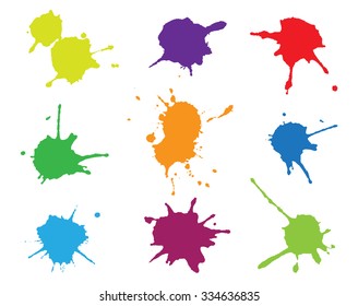 Vector Spots Splash Various Colors Isolated Stock Vector (Royalty Free ...