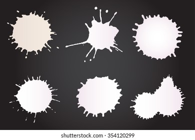 Paint splat set.Paint splashes set for design use.Vector illustration.