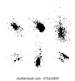 Paint splat set.Paint splashes set for design use.Abstract vector illustration.