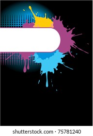 Paint Splats Background (splashing color dots)