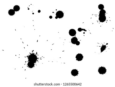 Paint Splatter Background Black Ink Splash Stock Vector (Royalty Free ...