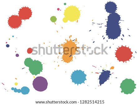 Paint splatter background. Black ink splash background, isolated on white. dirt splat, spray texture, watercolor dust drop. Vector illustration