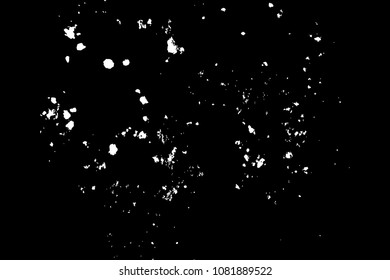 Paint splatter background. White on black explosion of paints. Grainy textured design for craft paper art effect template visuals. Vector.